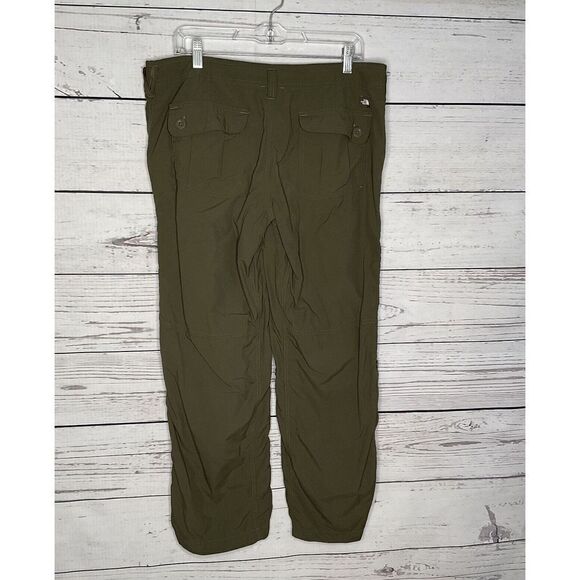 The North Face Womens 14 Olive Green Horizon Tempest Roll Up Hiking Pants Nylon@ - Picture 3 of 9